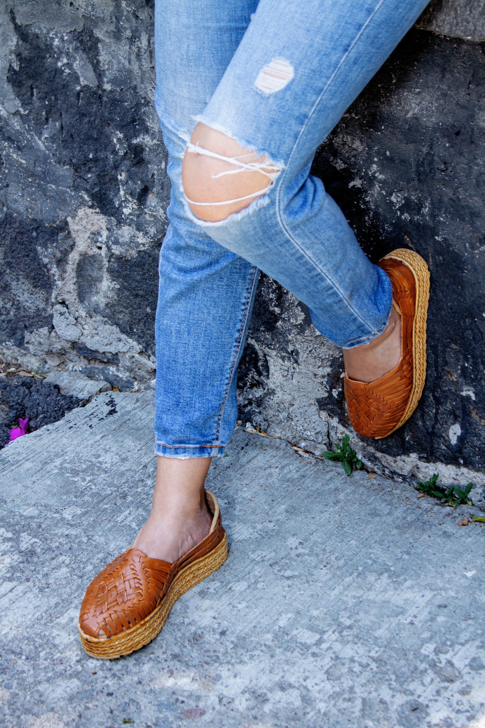 Platform Huarache Sandals