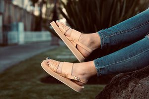 Laura Handmade Leather Platform Sandals