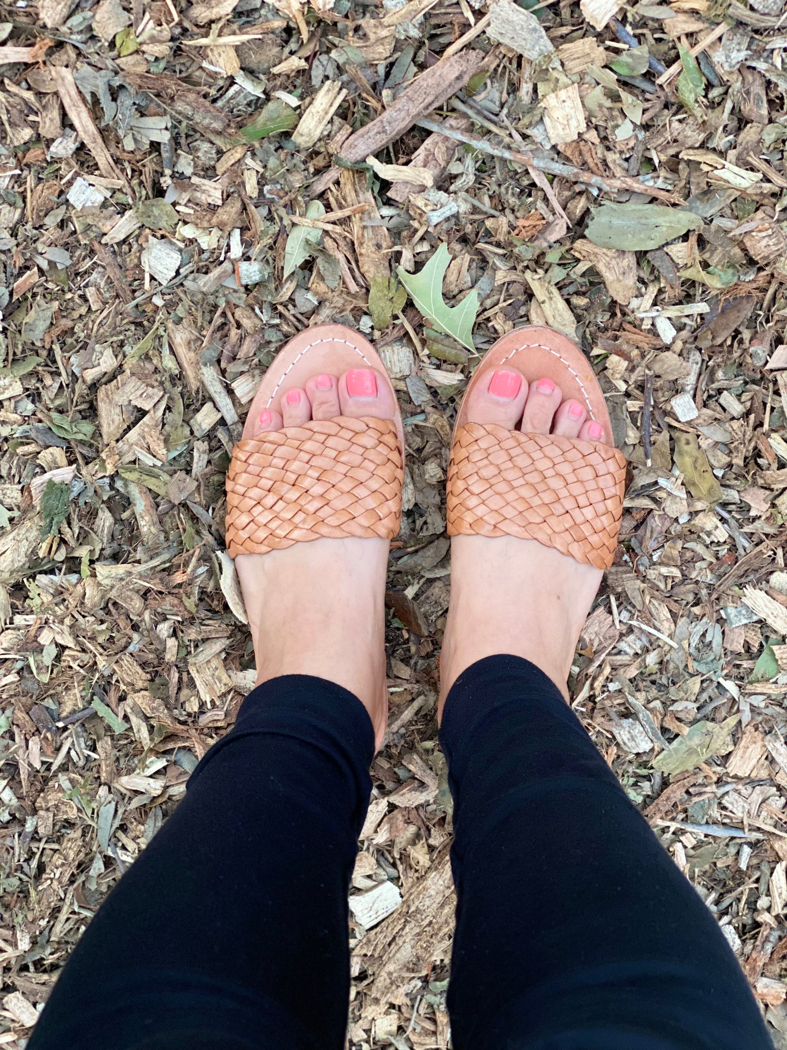 Ana Leather Slide Sandal