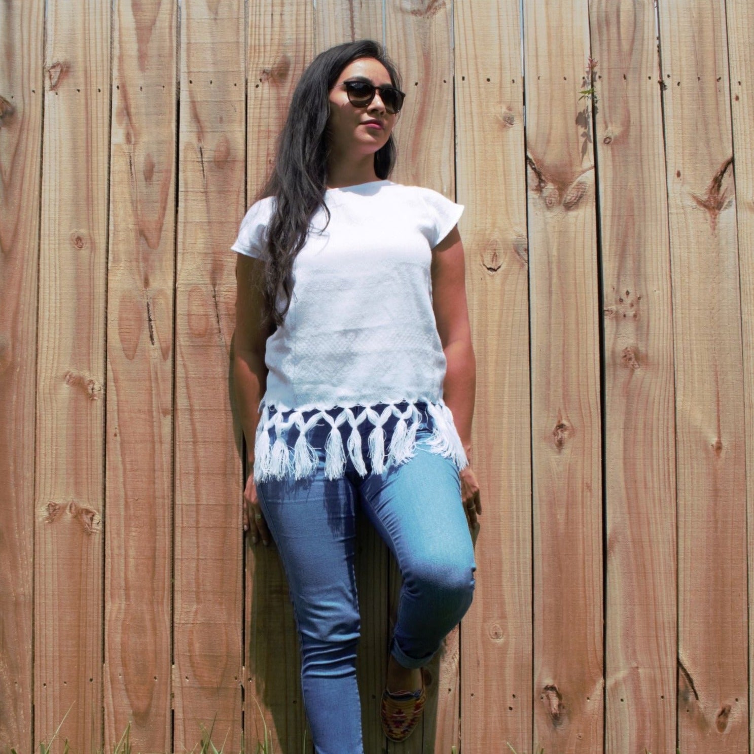 Orquidea Loom Woven Mexican Blouse