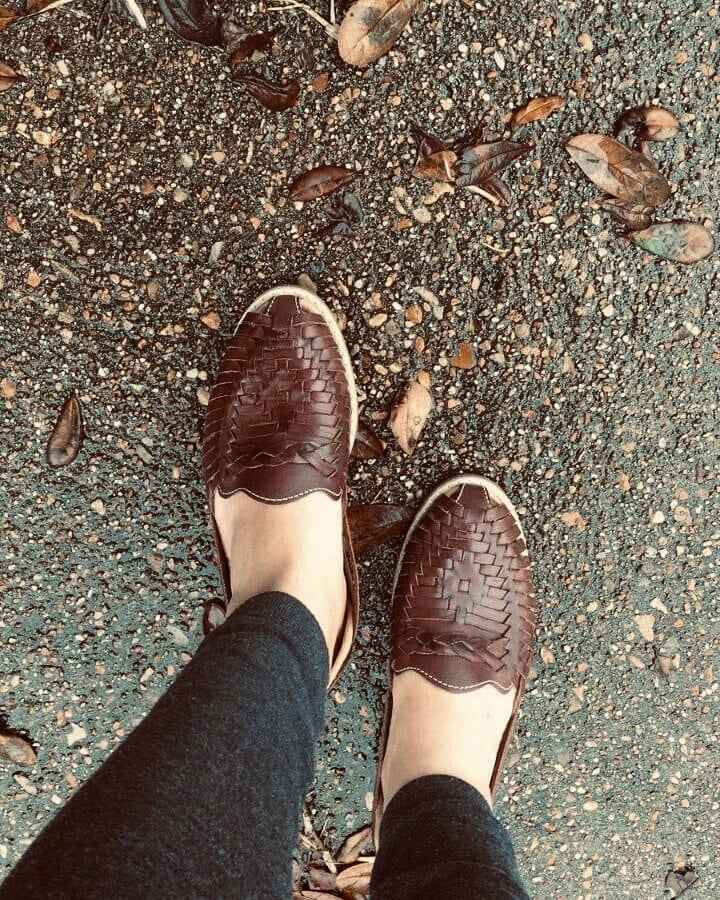 Essential Brown Leather Huarache Sandals