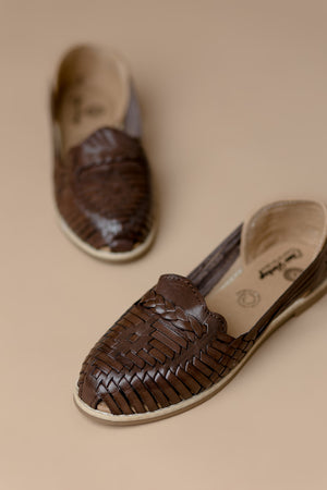 Essential Brown Leather Huarache Sandals