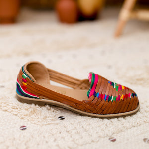 Mexican Brown Leather Huarache Sandals